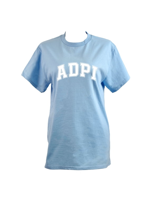 Alpha Delta Pi T-Shirt - Varsity Letter Sorority Tee, 100% Cotton, Size X-Large