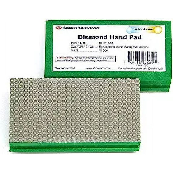 Alpha Diamond Hand Polishing Pad, 1000 Grit