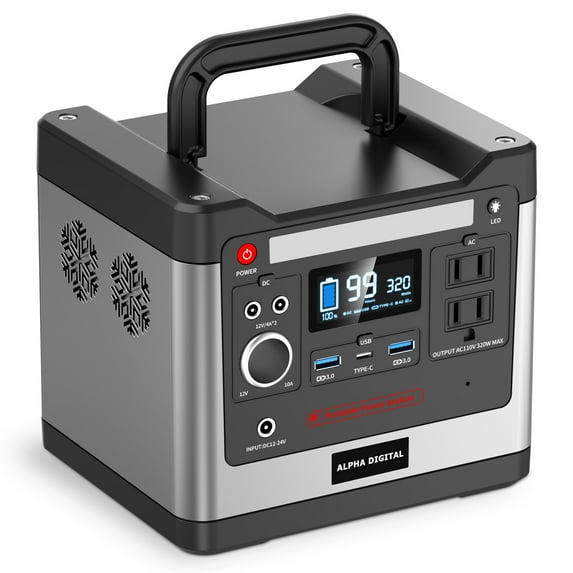 Alpha Digital 320W Continuous 500W Peak Portable Power Station