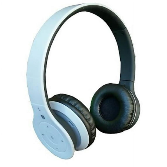 Alpha Digital BH-530-W Bluetooth Headphone with Soft Fit Ear Covers, Built-In Microphone, White