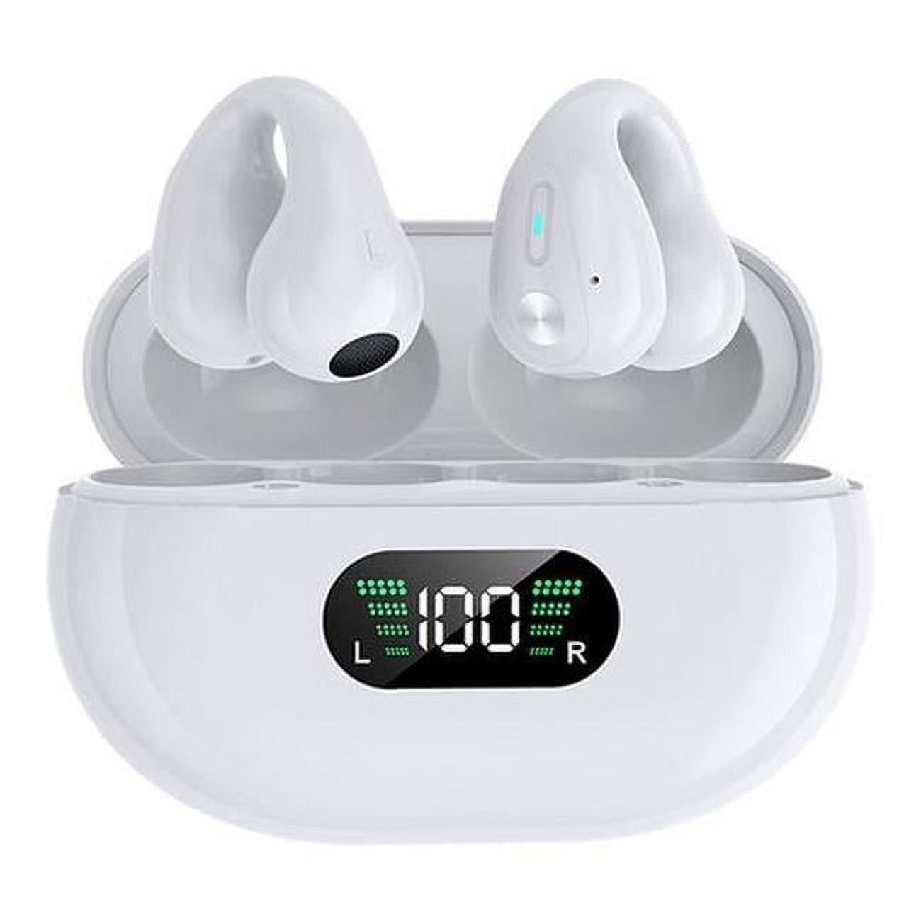 Alpha Digital Wireless Ear Clip Earbuds with Bluetooth 5.3, up to 18 Hours Playtime, 350mAh Battery, Lightweight, Ideal for Excercise, Cycling, Sports, Driving