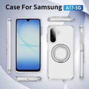 Alpha Digital Magnetic with Ring Stand Case for SAMSUNG A17 5G, 360  Rotatable Invisible Ring Stand, Fit for MagSafe, Shock Absorption Bumper, 360  Shockproof, Transparent Protective Back Cover