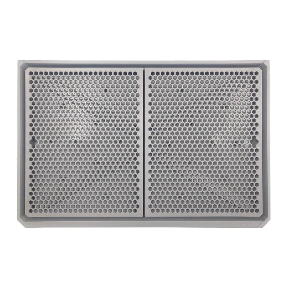 Alpha Dog Series Indoor Dog Pet Puppy Potty Training Toilet Tray Pad Holder for Small and Medium Dogs - Giant Potty Tray (Gray)