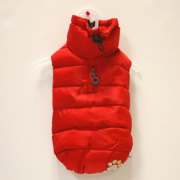 Alpha Dog Series Puffy Parka Vest - Red (M)