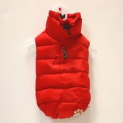 Alpha Dog Series Puffy Parka Vest - Red M