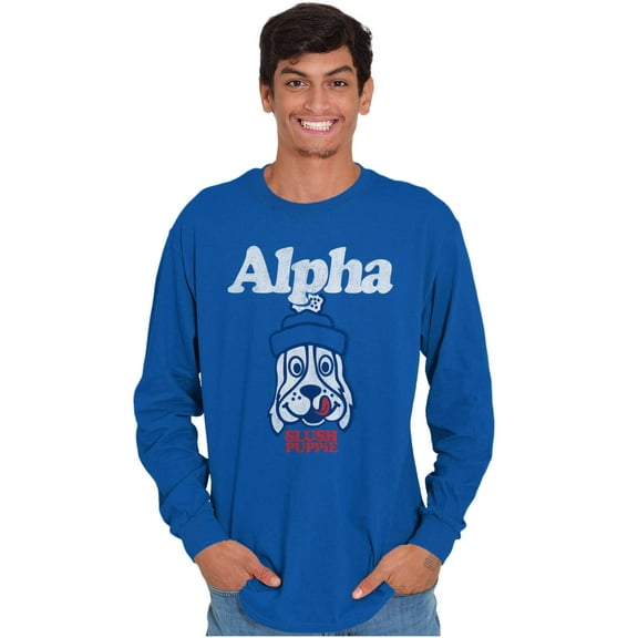 Alpha Dog Slush Puppie 80s Logo Long Sleeve TShirt Men Women Brisco Brands L