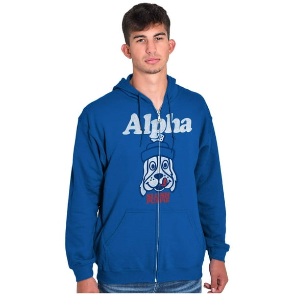 Alpha Dog Slush Puppie 80s Logo Unisex Plus Size Zip Hoodie Brisco Brands 5X