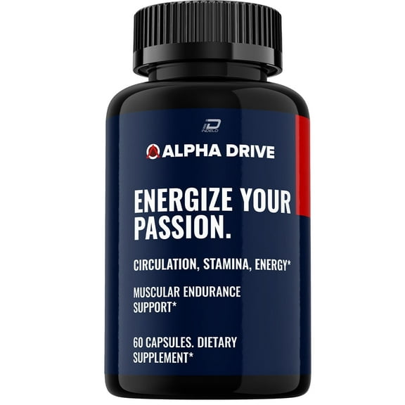 Alpha Drive Capsules for Men Extra Strength - Alpha Drive Advanced Formula Supplement with Horny Goat Weed - Alpha Drive Pills Reviews (60 Capsules)