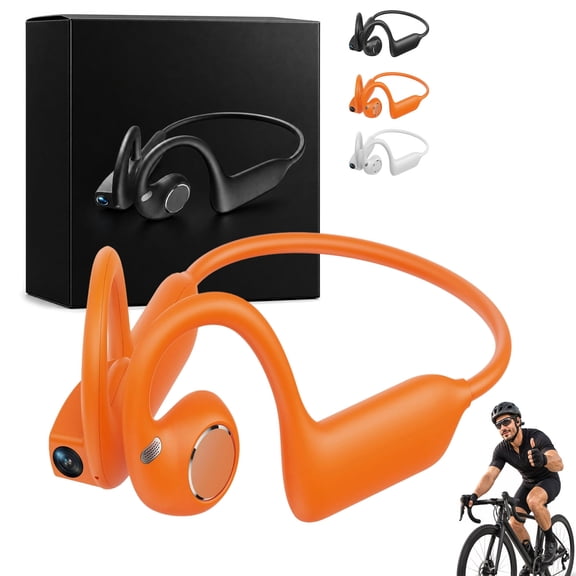 Alpha Ears Headset With Camera, Open-Ear Headphones with Hands-Free Photo & Video Capture, Ultra-Light Secure Fit, Type-C Charging, Weather-Resistant for Running, Cycling, Hiking & Travel