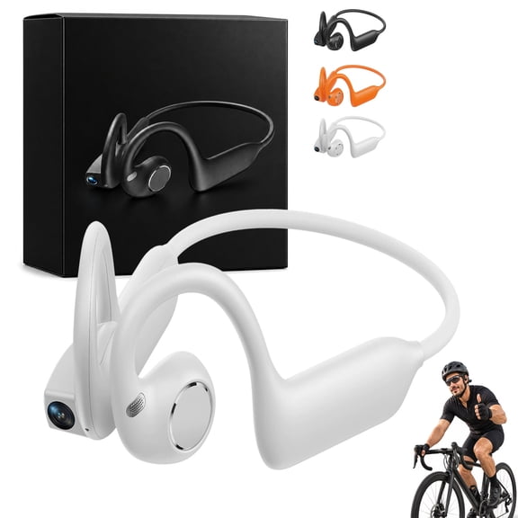 Alpha Ears Headset With Camera, Open-Ear Headphones with Hands-Free Photo & Video Capture, Ultra-Light Secure Fit, Type-C Charging, Weather-Resistant for Running, Cycling, Hiking & Travel