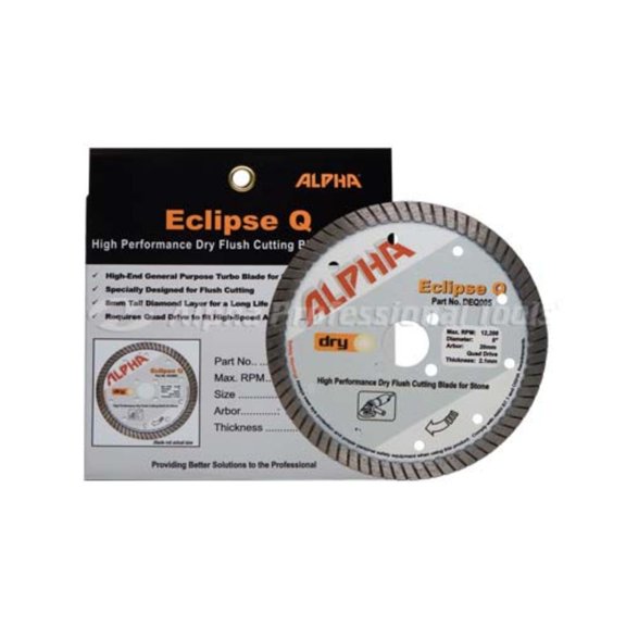 Alpha Professional Tools Alpha Eclipse Q High Performance Dry Flush Cutting blade for Stone