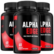 Alpha Edge for Men Dietary Supplement, AlphaEdge Male Formula Pills, 3 Pack, 180 Capsules