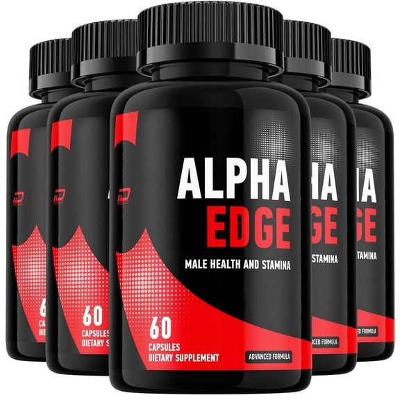 Alpha Edge for Men Dietary Supplement, AlphaEdge Male Formula Pills, 5 Pack, 300 Capsules