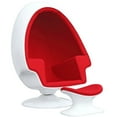 thumbnail image 1 of Alpha Egg Chair and Ottoman, Red, 1 of 2