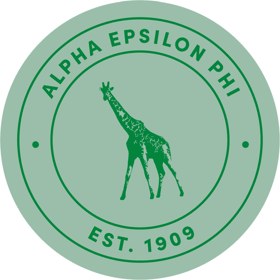 Alpha Epsilon Phi Car Decal Sticker - Officially Licensed Sorority Window Sticker, Full Color Circle Logo Design