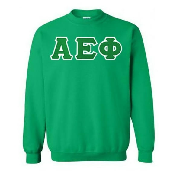Alpha Epsilon Phi Lettered Crewneck Small Irish Green