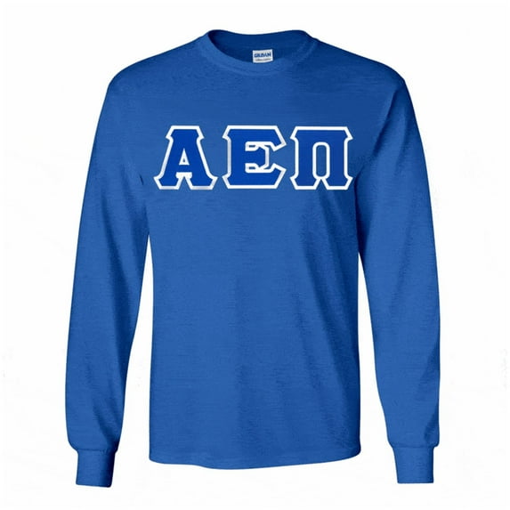 Alpha Epsilon Pi Lettered Long sleeve Large Royal Blue