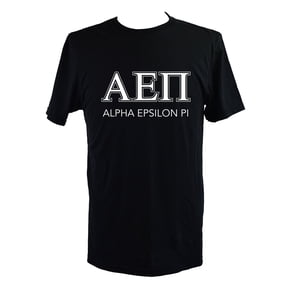 Alpha Epsilon Pi T-Shirt - Varsity Letter Fraternity Tee, 100% Cottont, Size Medium