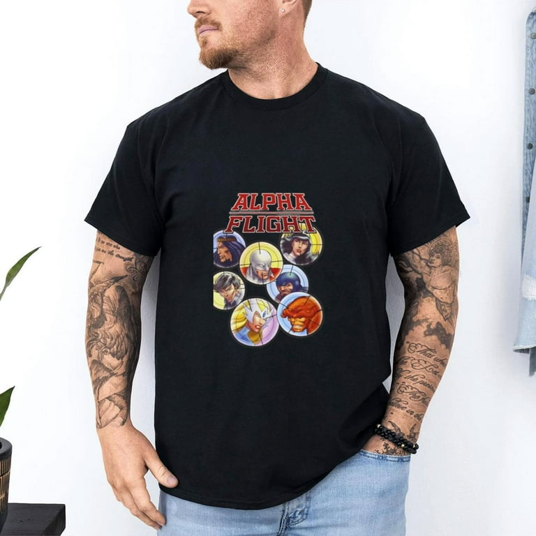 Alpha Flight T Shirt John Byrne Art Marvel Comics Northstar Snowbird removebg preview Walmart