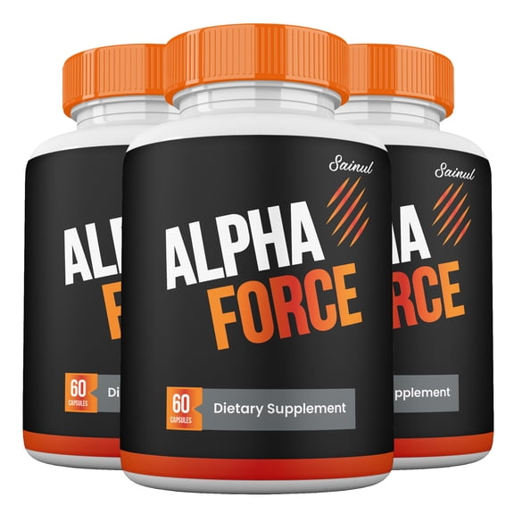 Alpha Force Capsules for Men, Alpha Force Male Supplement Pills, Maximum Strength (3 Pack)