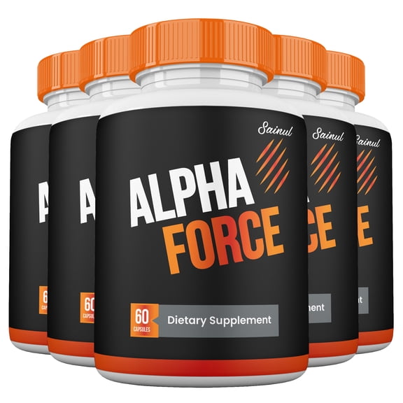 Alpha Force Capsules for Men, Alpha Force Male Supplement Pills, Maximum Strength (5 Pack)