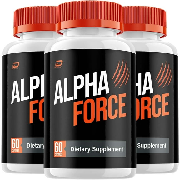 Alpha Force for Men Capsules - AlphaForce Vitamin Complex Pills, 3 Pack, 180 Capsules