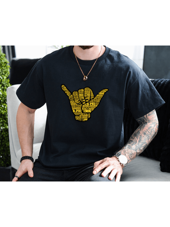 Alpha Fraternity Hand Sign 1906 Heritage Pride Art Unisex T-Shirt, up to size 3XL.