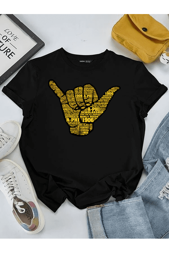 Alpha Fraternity Hand Sign 1906 Heritage Pride Graphic Unisex T-Shirt V12186 up to Size 5XL