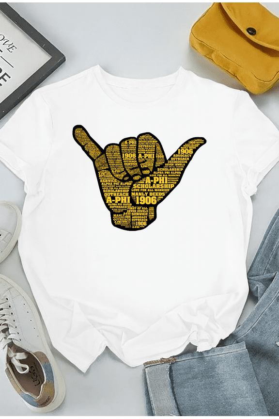 Alpha Fraternity Hand Sign 1906 Heritage Pride Graphic Unisex T-Shirt V12186 up to Size 5XL