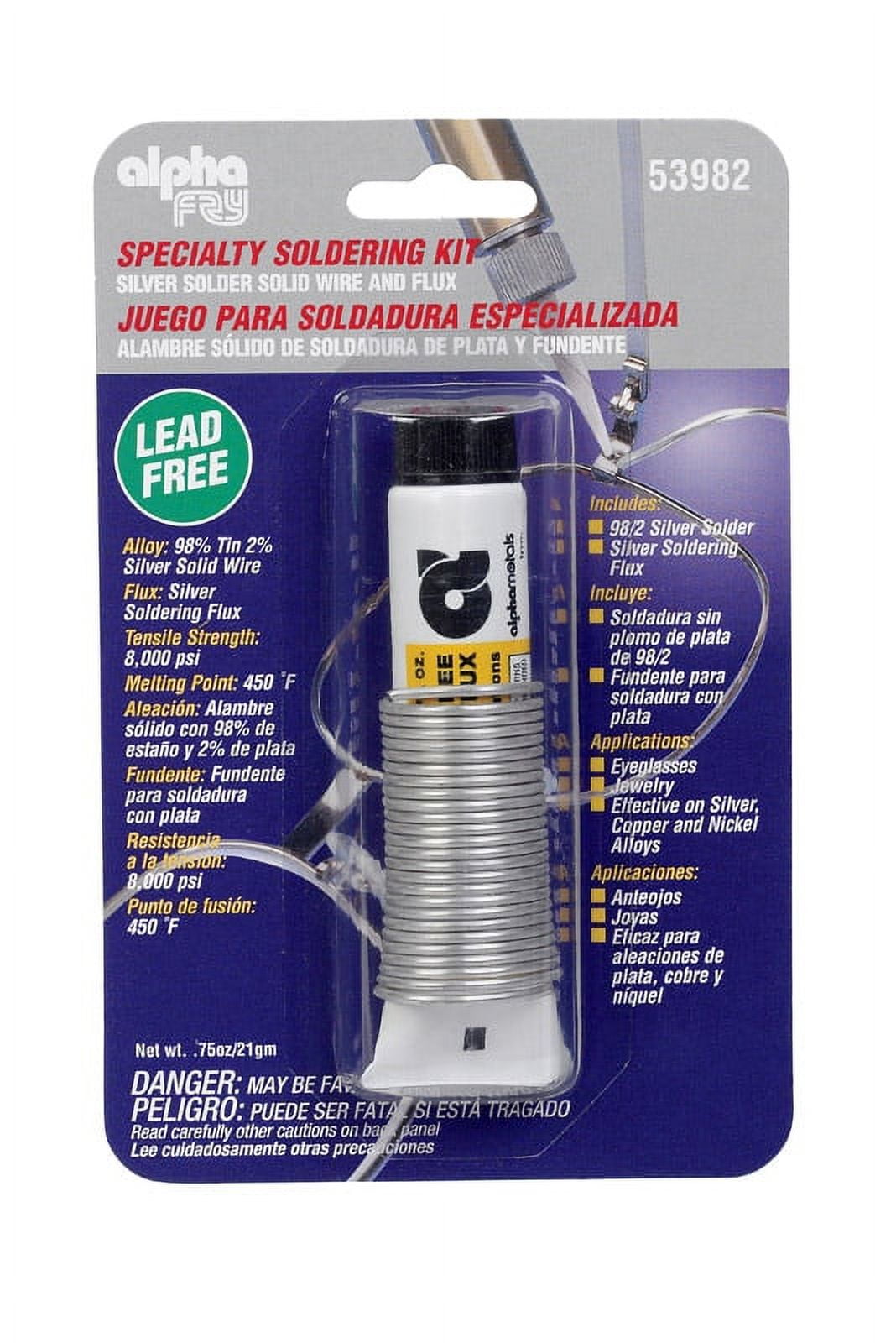 Alpha Fry AM53982 Lead-Free Silver Solder and Flux Kit for DIY