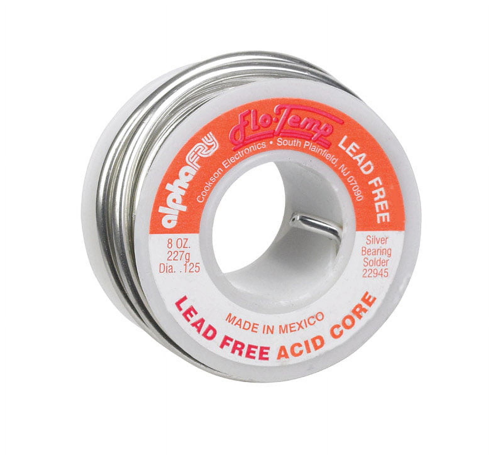 Alpha Fry 8 oz. LeadFree Acid Core Solder 0.125 in. Dia. Silver