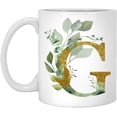 thumbnail image 1 of Alpha/G Graphic Letter G Coffee Mug - Alphabet Letter Monogram G - Gold Shimmer Any Letter Floral Alphabet Tea Coffee Hot Chocolate Cup For Her Birthday Christmas Mothers Day Coffee Mug 11oz, 1 of 1
