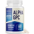 thumbnail image 1 of SM Nutrition Alpha GPC 600 mg for Brain, Memory, Mental Performance & Focus Support | Highly Purified Alpha-GPC | 3rd-Party Tested | 60 Ct, 1 of 9