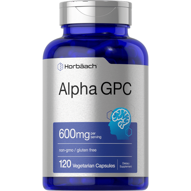 Alpha GPC 600mg | 120 Capsules | Vegetarian Choline Supplement | by Horbaach