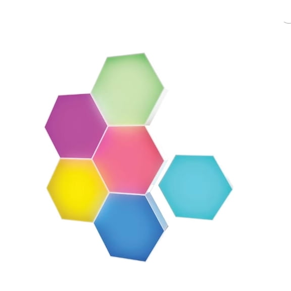 Alpha Gaming 6 hexagon-shaped LED tiles Nightwatch LED lights Battery Powered