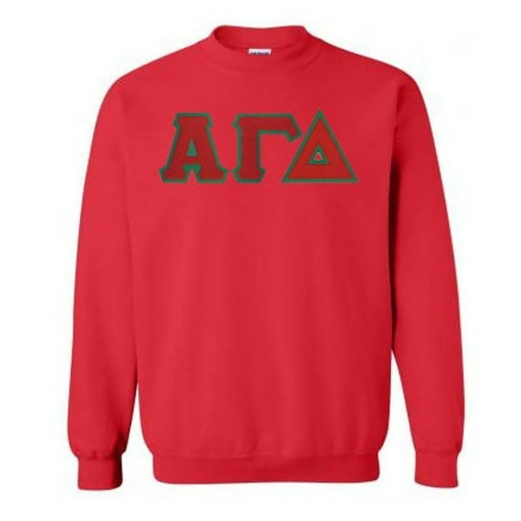Alpha Gamma Delta Lettered Crewneck 2X-Large Red
