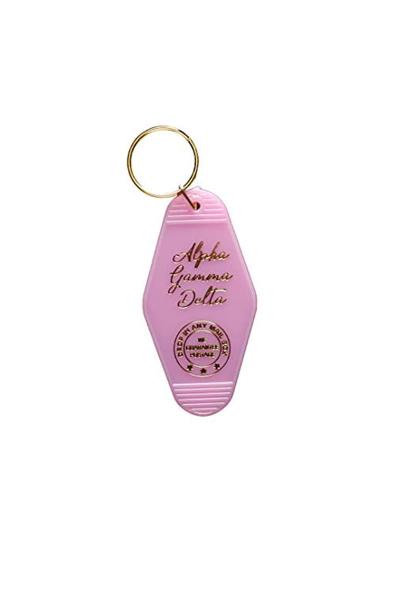 Alpha Gamma Delta Vintage Motel Keychain