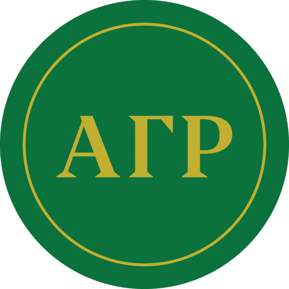 Alpha Gamma Rho Car Decal Sticker - Officially Licensed Fraternity Window Sticker, Full Color Circle Logo Design