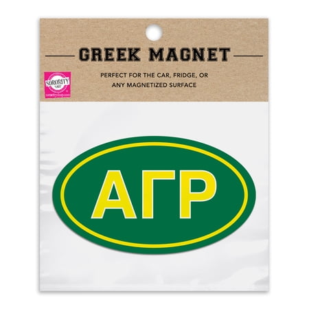 Alpha Gamma Rho Oval Fraternity Car Magnet Set of 2 - Removable, No Residue, All-Weather Magnets for Fraternity Guys and Student Drivers