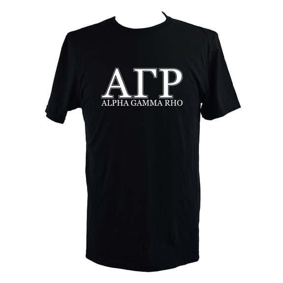Alpha Gamma Rho T-Shirt - Varsity Letter Fraternity Tee, 100% Cottont, Size Large