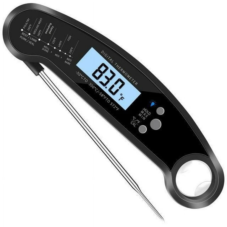Alpha Grillers Instant Read Meat Thermometer for Grill and Cooking. Best  Waterproof Ultra Fast Thermometer with Backlight Calibration. Digital Food