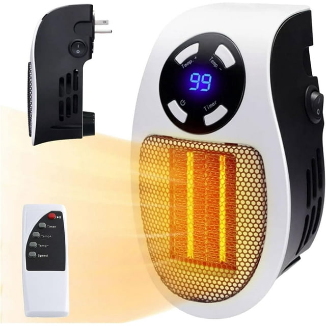 Alpha Heater 2024 Upgrade 500W Smart Space Electric Fan Heater,Low