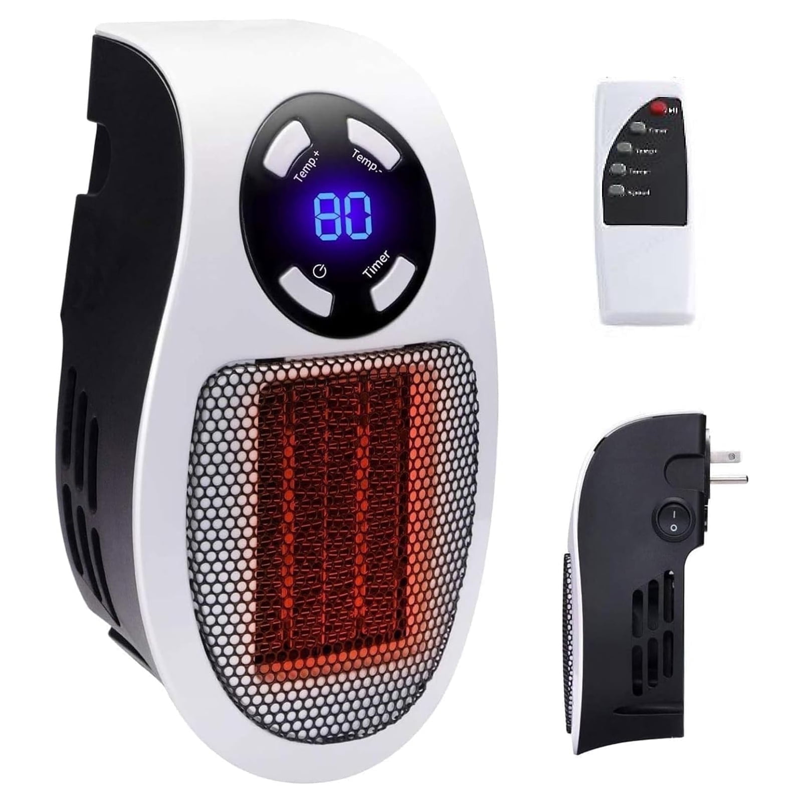 Best Small Space Heater With Thermostat Alpha Heater, 2025 Upgrade 500W Smart Space Electric Fan Heater, Small