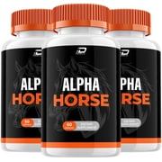 Alpha Horse for Men Capsules - AlphaHorse Vitamin Complex Pills, All Natural Formula, 3 Pack, 180 Capsules