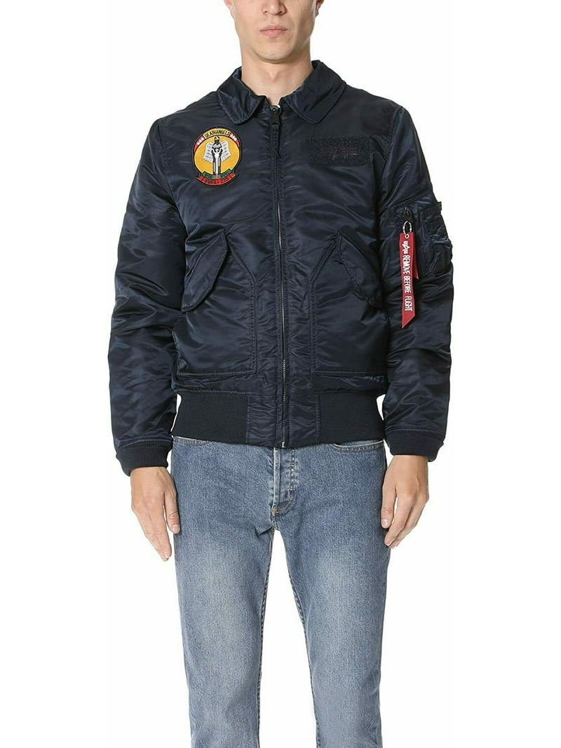 アルファ　CWU-45 MA-1 後継　US ARMY ネイビー　Mサイズ Alpha Industries Men's CWU 45/P Storm Cruise Jacket, Medium