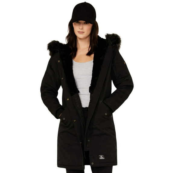 Alpha Industries Women's Elyse Gen Ii Hooded Parka - WJE52500C1-BLK US