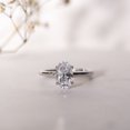 Alpha Jewel 14K White Gold Plated 1.7 Ct Oval Cut Lab-Created Simulated ...