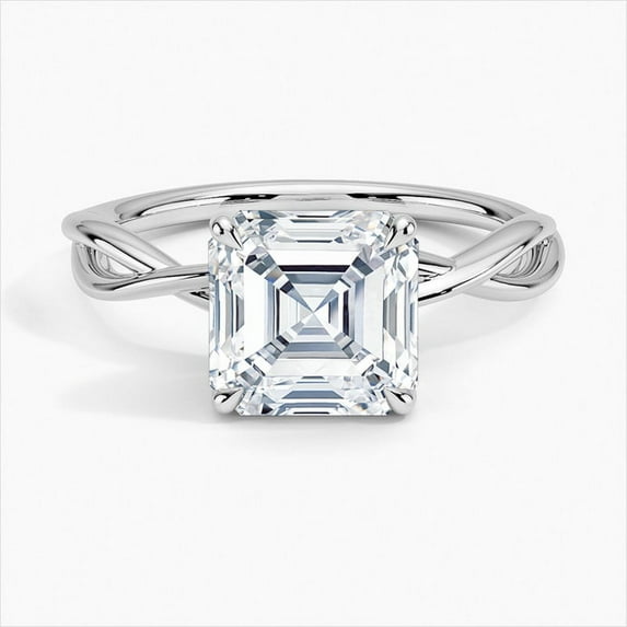 Alpha Jewel 14K White Gold Plated Moissanite Rings - 2 Ct VVS1/D ...