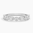 thumbnail image 1 of Alpha Jewel 14K Gold Plated Ring For Women - Dainty Women's Ring - Bezel Set 2.75 Ct Round & Marquise Cut Moissanite Engagement Ring - Stackable Wedding Ring - Bezel Set Half Eternity Ring, 1 of 1