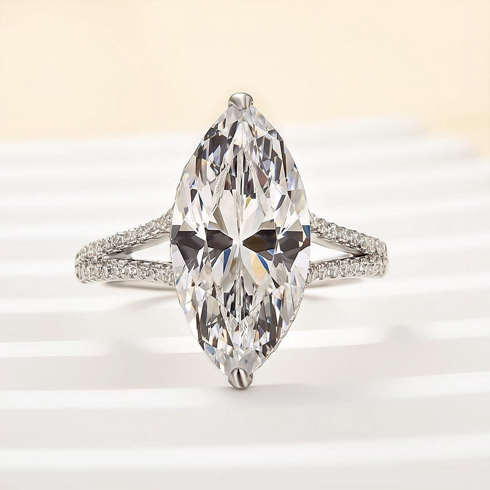 Alpha Jewel 2.2 Ct Marquise Cut Lab-Created Simulated Diamond ...